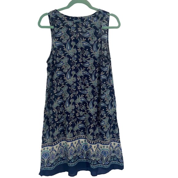 Roper Lightweight Sleeveless Blue Paisley Dress Size M - Picture 5 of 7